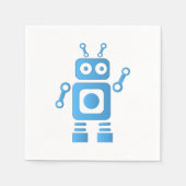 Blue Retro Robot Servet (Voorkant)