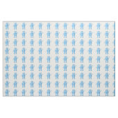 Blue Retro Robot Stof (Yard (91,4 cm))