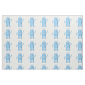 Blue Retro Robot Stof (Fat Quarter)
