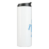 Blue Retro Robot Thermosbeker (Gedraaid links)
