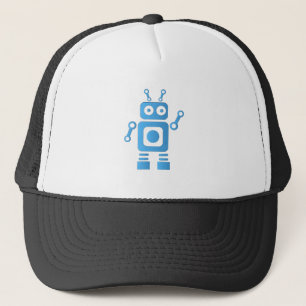 Blue Retro Robot Trucker Pet