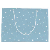 Blue Retro Rocket Ship Personalized Birthday Boy Large Cadeautasje (Achterkant)