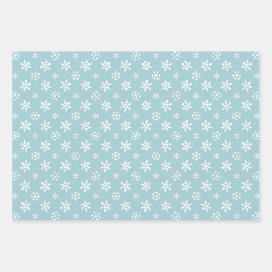 Blue Retro  Santa Christmas Inpakpapier Vel (Voorkant)