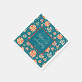 Blue Retro  Snoep Christmas Cookie Exchange Servet (Hoek)