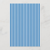 Blue Retro Stripes Wedding Details Card Informatiekaartje (Achterkant)