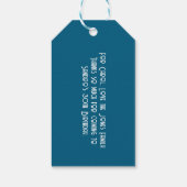 Blue Retro Sun 1996 Photo 30th Birthday Stripe Cadeaulabel (Achterkant)