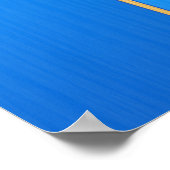 Blue Retro Tiki Surfboard Poster (Hoek)