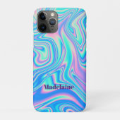 Blue Retro Wave Persoonlijk Case-Mate iPhone Case (Achterkant)