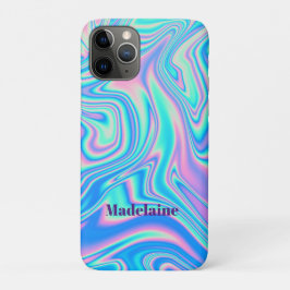 Blue Retro Wave Persoonlijk Case-Mate iPhone Case