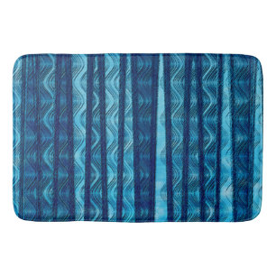 Blue Retro Wave Unique Cool Patroon Badmat