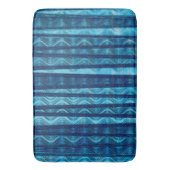 Blue Retro Wave Unique Cool Patroon Badmat (Voorkant Verticaal)
