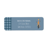 Blue Return Address Labels with Circus Giraffe (Voorkant)