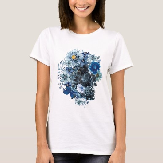 Blue Reverie Skull  WOMEN'S T SHIRT (Voorkant)