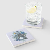 BLUE REVERIE STENEN ONDERZETTER (Zijkant)