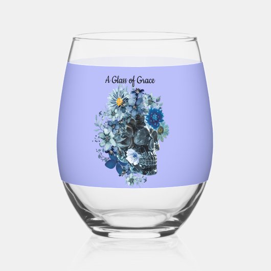 Blue Reverie Wijnglas Zonder Voet (Voorkant)