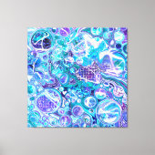 Blue Rhapsody | Abstracte kunst Canvas Afdruk (Voorkant)