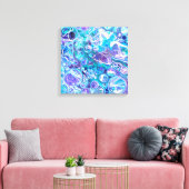 Blue Rhapsody | Abstracte kunst Canvas Afdruk (Insitu (Woonkamer))