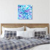 Blue Rhapsody | Abstracte kunst Canvas Afdruk (Insitu (Slaapkamer))