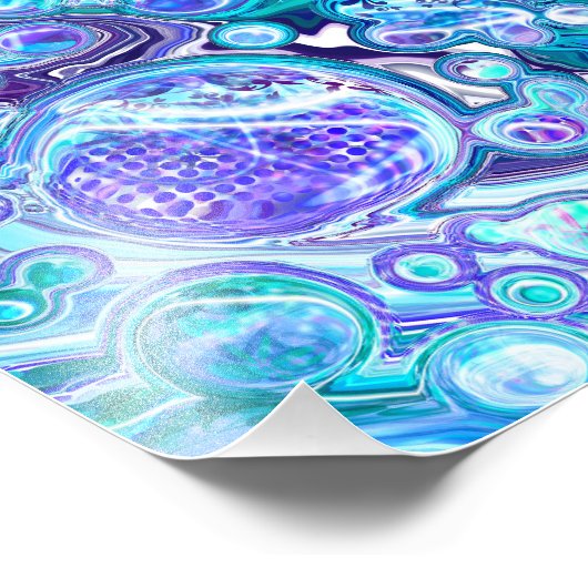 Blue Rhapsody | Abstracte kunst Foto Afdruk (Hoek)