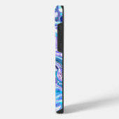 Blue Rhapsody | Abstracte kunst iPhone Hoesje (Linkerkant)