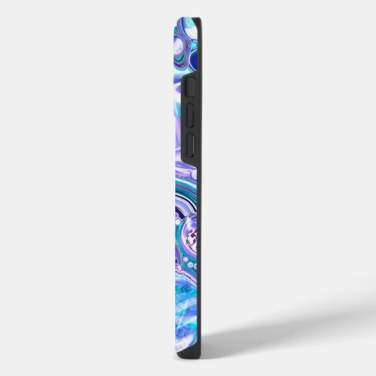 Blue Rhapsody | Abstracte kunst iPhone Hoesje (Linkerkant)