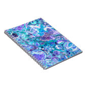 Blue Rhapsody | Abstracte kunst Notitieboek (Rechterzijde)