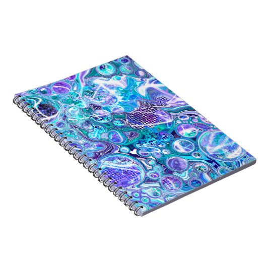 Blue Rhapsody | Abstracte kunst Notitieboek (Rechterzijde)