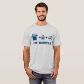 Blue Rhino "Ik ben eenvoudig" Mannen T-shirt (Voorkant volledig)