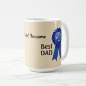 Blue Ribbon #1 Papa personaliseren met naam Koffiemok (Voorkant rechts)