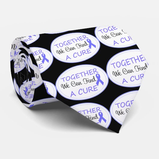 Blue Ribbon Awareness Stropdas (Opgerold)