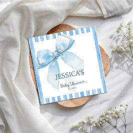 Blue Ribbon Baby Boy Luncheon Welkom Servet