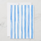 Blue Ribbon Baby Boy Shower Aankondiging (Achterkant)