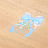 Blue Ribbon Baby Boy Shower Arch Acryl Uitnodigingen (Laagn)