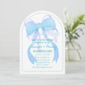 Blue Ribbon Baby Boy Shower Arch Kaart (Staand voorkant)