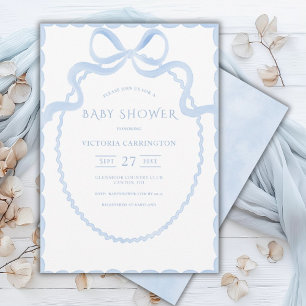 Blue Ribbon  Baby shower Kaart