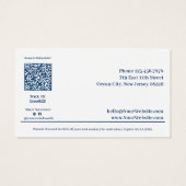 Blue Ribbon Bells Christmas Gift Voucher Kaart (Achterkant)
