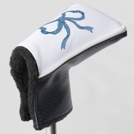 Blue Ribbon Bow Golf Head Cover (3/4 voorkant)