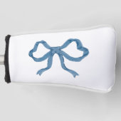 Blue Ribbon Bow Golf Head Cover (Voorkant)