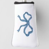 Blue Ribbon Bow Golf Head Cover (Draai 90)