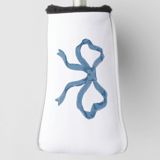 Blue Ribbon Bow Golf Head Cover (Draai 90)