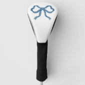 Blue Ribbon Bow Golf Head Hoesje Golfheadcover (Voorkant)