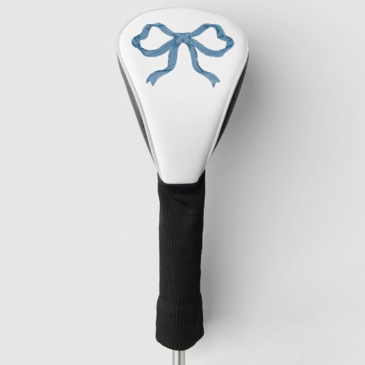 Blue Ribbon Bow Golf Head Hoesje Golfheadcover (Voorkant)