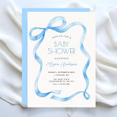 Blue ribbon bow kaart