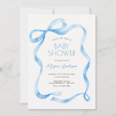 Blue ribbon bow kaart (Voorkant)