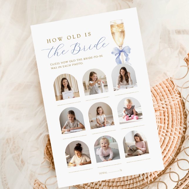 Blue Ribbon Champagne "Hoe oud is de bruid" spel (Creator heeft geüpload)