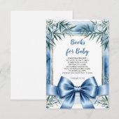 Blue Ribbon Chinoiserie Boeken voor Baby Kaart (Voorkant / Achterkant)