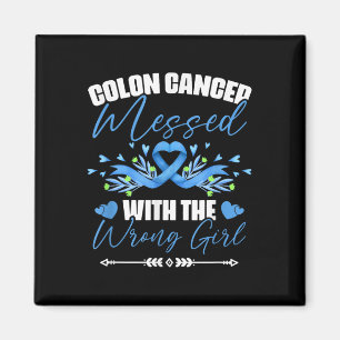 Blue Ribbon Colon Cancer Girl Survivor Colorectal Magneet
