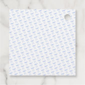 Blue Ribbon Coquette gepersonaliseerd Bedankjes Labels (Achterkant)