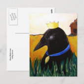 Blue Ribbon Crow Briefkaart (Voorkant / Achterkant)