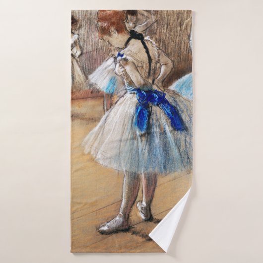 Blue Ribbon Dancer, Edgar Degas Badhanddoek (Badhanddoek)
